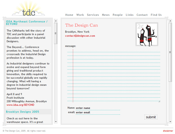 The Design Can (contact page)